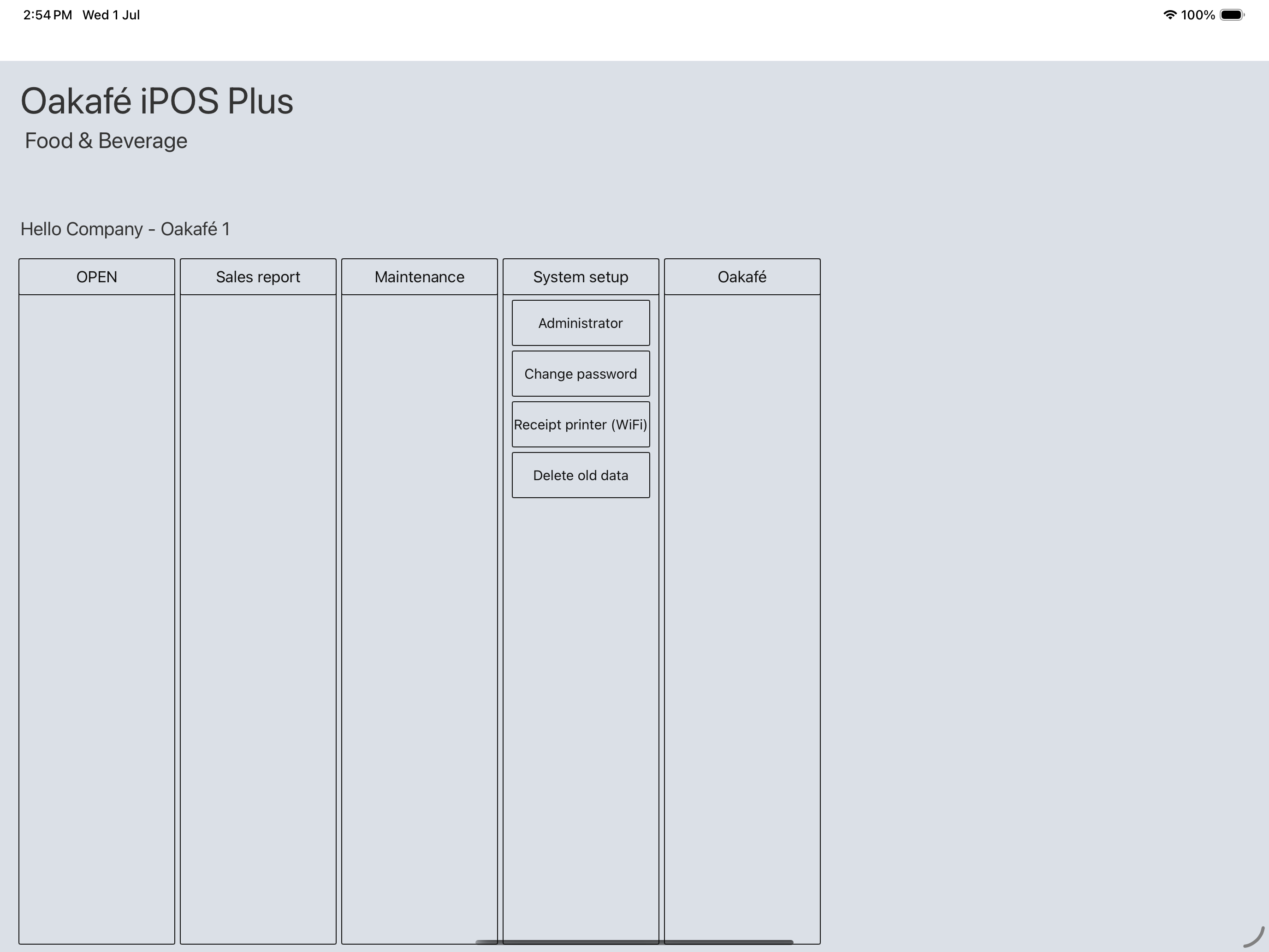 Oakafe POS App Photo