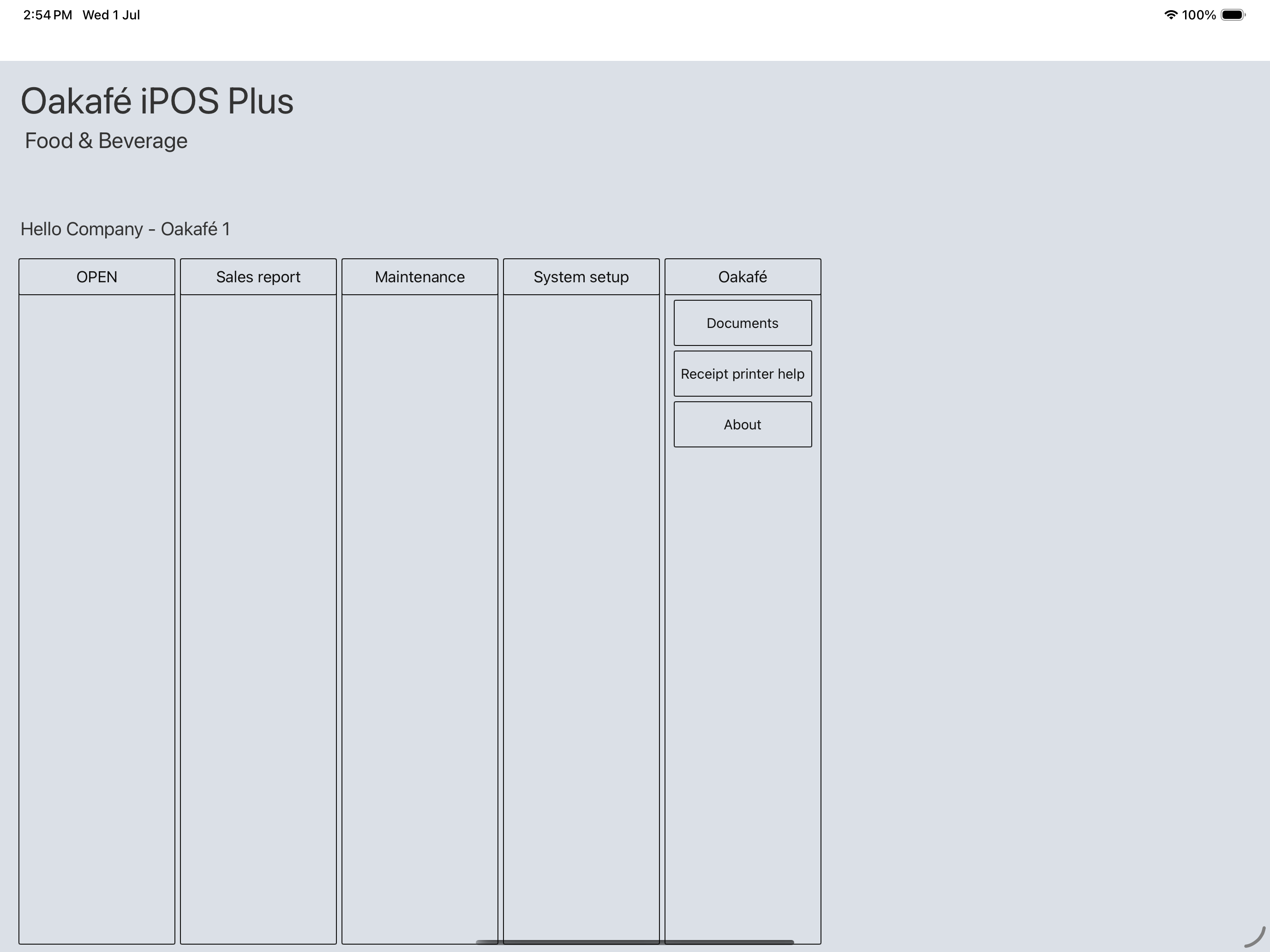 Oakafe POS App Photo