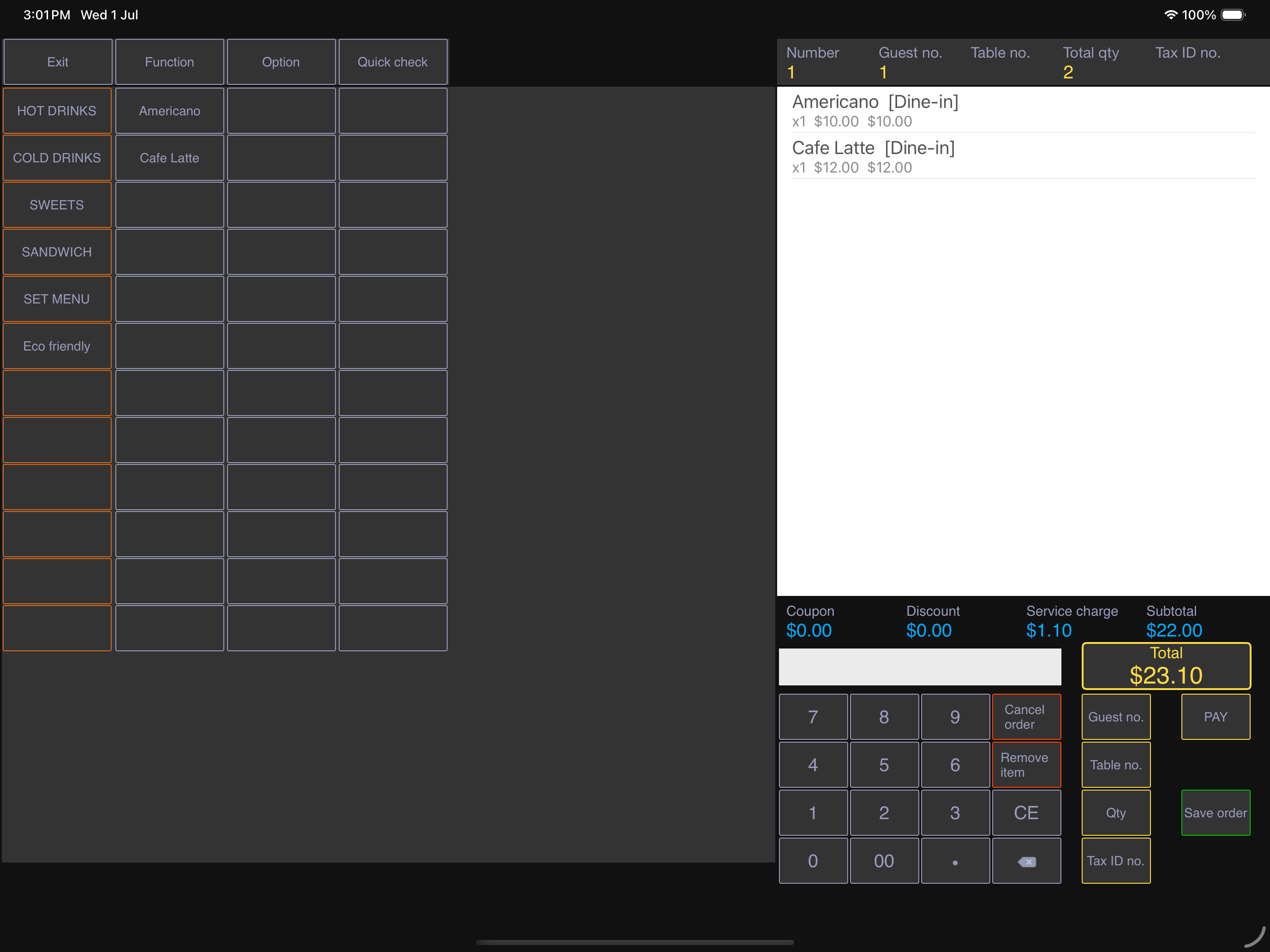 Oakafe POS App Photo